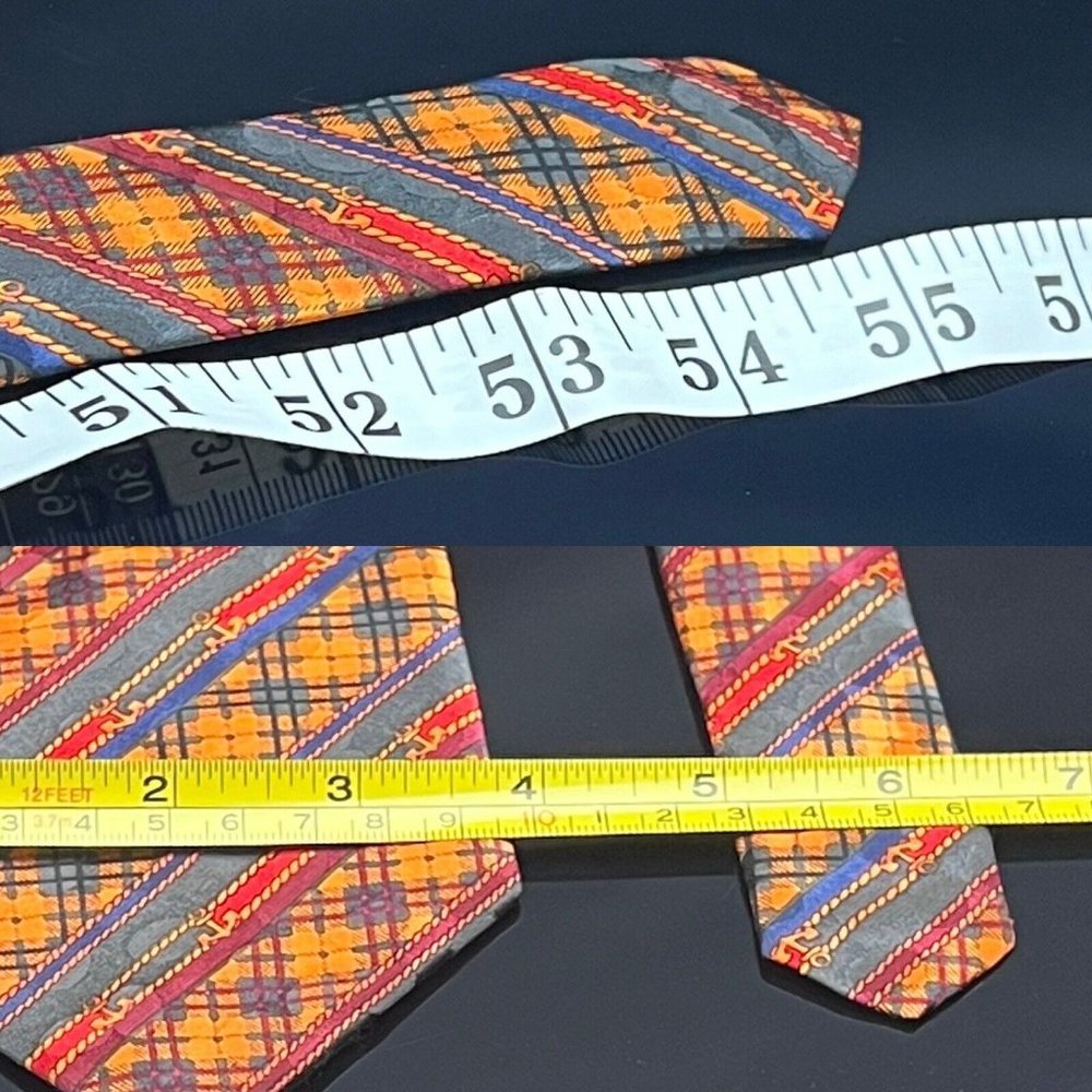 Versace Anchor striped Nautical tie  55” tie - Picture 4 of 6